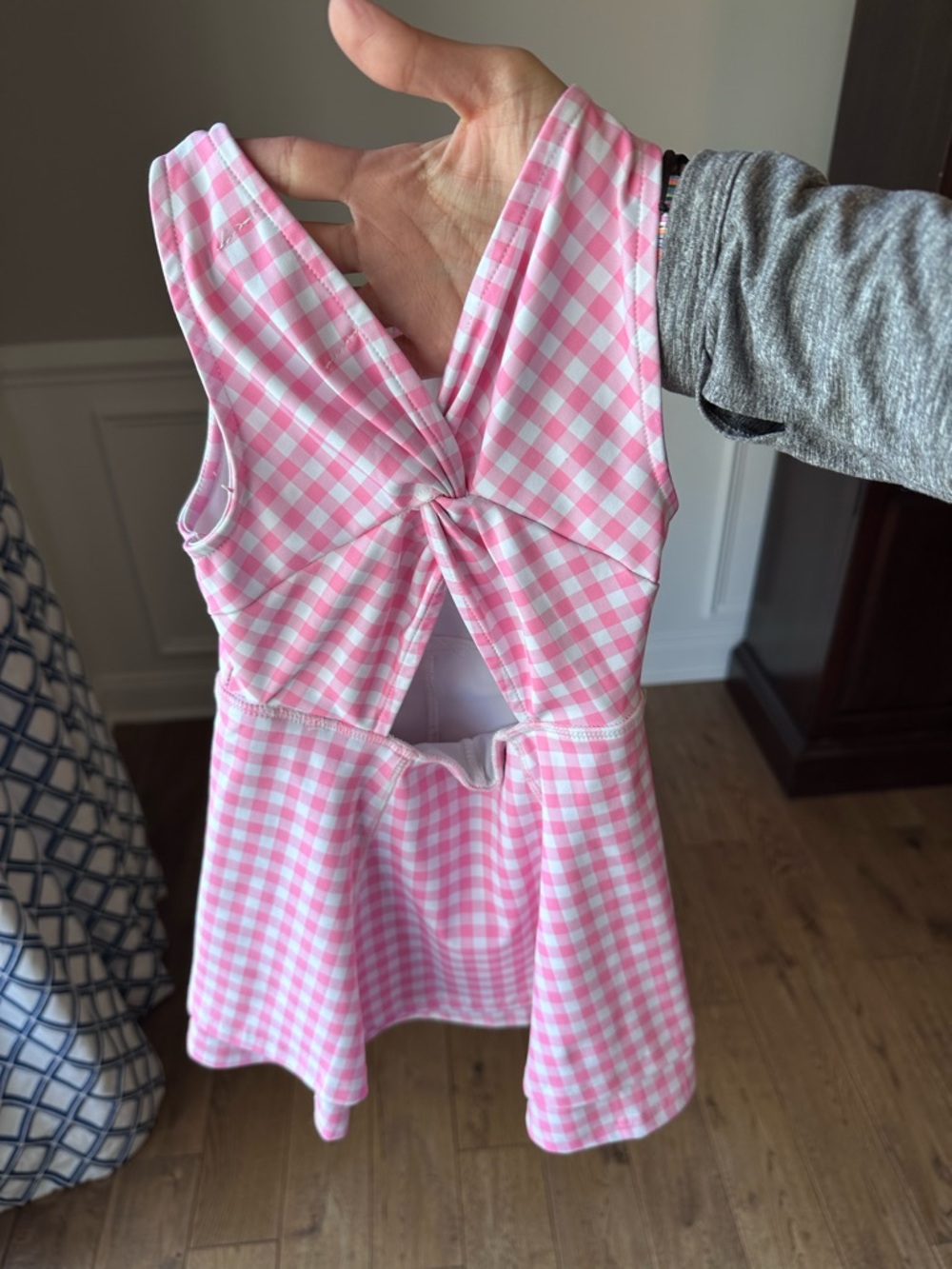 Sugar Bee Clothing Ruffle Tennis Dress Pink Gingham size 4T - Picture 8 of 10